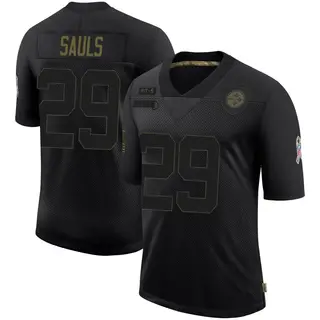 Pittsburgh Steelers Men's Ben Sauls Limited 2020 Salute To Service Jersey - Black