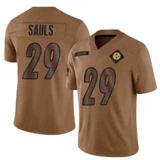 Pittsburgh Steelers Men's Ben Sauls Limited 2023 Salute To Service Jersey - Brown