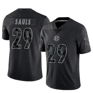 Pittsburgh Steelers Men's Ben Sauls Limited Reflective Jersey - Black
