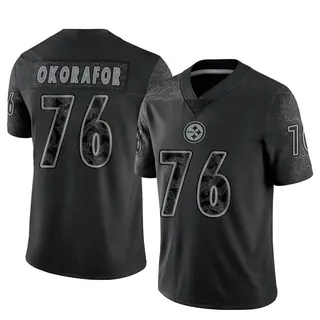 Pittsburgh Steelers Men's Chukwuma Okorafor Limited Reflective Jersey - Black