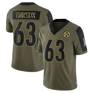 Pittsburgh Steelers Men's Dermontti Dawson Limited 2021 Salute To Service Jersey - Olive