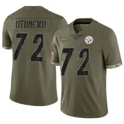 Pittsburgh Steelers Men's Esezi Otomewo Limited 2022 Salute To Service Jersey - Olive