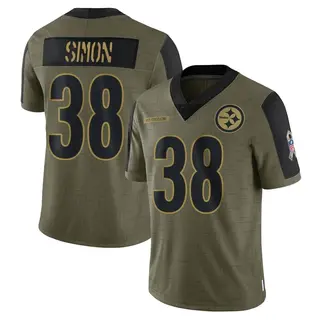 Pittsburgh Steelers Men's John Simon Limited 2021 Salute To Service Jersey - Olive