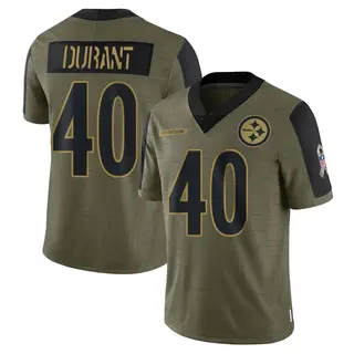 Pittsburgh Steelers Men's Mataeo Durant Limited 2021 Salute To Service Jersey - Olive