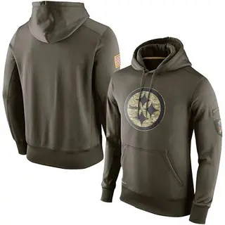 Pittsburgh Steelers Men's Salute to Service KO Performance Hoodie - Olive