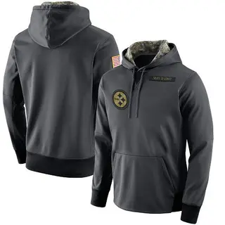 Pittsburgh Steelers Men's Salute to Service Player Performance Hoodie - Anthracite