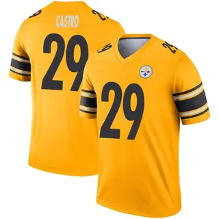 Pittsburgh Steelers Men's Sebastian Castro Legend Inverted Jersey - Gold