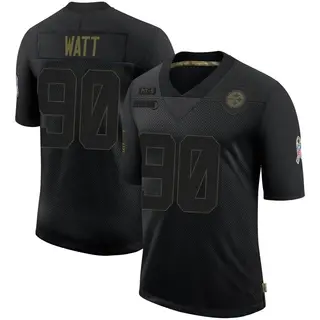 Pittsburgh Steelers Men's T.J. Watt Limited 2020 Salute To Service Jersey - Black