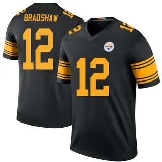 Pittsburgh Steelers Men's Terry Bradshaw Legend Color Rush Jersey - Black
