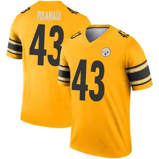 Pittsburgh Steelers Men's Troy Polamalu Legend Inverted Jersey - Gold