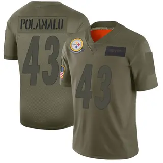 Pittsburgh Steelers Men's Troy Polamalu Limited 2019 Salute to Service Jersey - Camo