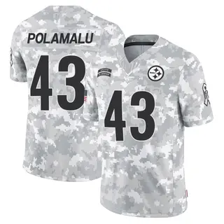 Pittsburgh Steelers Men's Troy Polamalu Limited 2024 Salute to Service Jersey - Arctic Camo