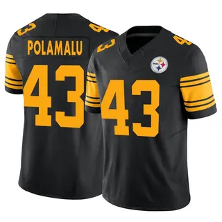 Pittsburgh Steelers Men's Troy Polamalu Limited 2nd Alternate Vapor F.U.S.E. Jersey - Black