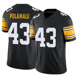 Pittsburgh Steelers Men's Troy Polamalu Limited Alternate Vapor F.U.S.E. Jersey - Black