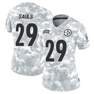 Pittsburgh Steelers Women's Ben Sauls Limited 2024 Salute to Service Jersey - Arctic Camo