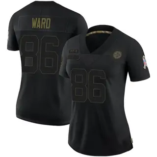 Pittsburgh Steelers Women's Hines Ward Limited 2020 Salute To Service Jersey - Black