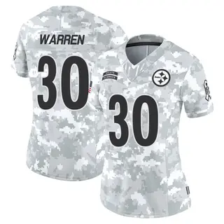Pittsburgh Steelers Women's Jaylen Warren Limited 2024 Salute to Service Jersey - Arctic Camo