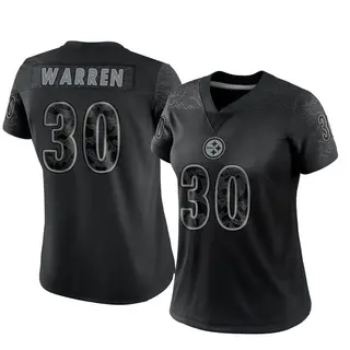 Pittsburgh Steelers Women's Jaylen Warren Limited Reflective Jersey - Black