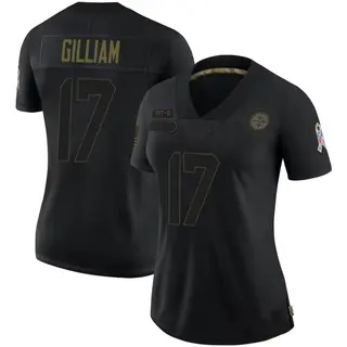 Pittsburgh Steelers Women's Joe Gilliam Limited 2020 Salute To Service Jersey - Black