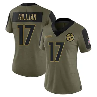 Pittsburgh Steelers Women's Joe Gilliam Limited 2021 Salute To Service Jersey - Olive