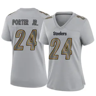 Pittsburgh Steelers Women's Joey Porter Jr. Game Atmosphere Fashion Jersey - Gray