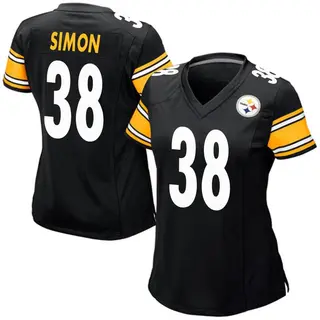 Pittsburgh Steelers Women's John Simon Game Team Color Jersey - Black