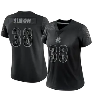 Pittsburgh Steelers Women's John Simon Limited Reflective Jersey - Black