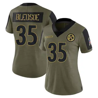 Pittsburgh Steelers Women's Joshuah Bledsoe Limited 2021 Salute To Service Jersey - Olive