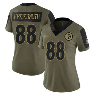Pittsburgh Steelers Women's Pat Freiermuth Limited 2021 Salute To Service Jersey - Olive
