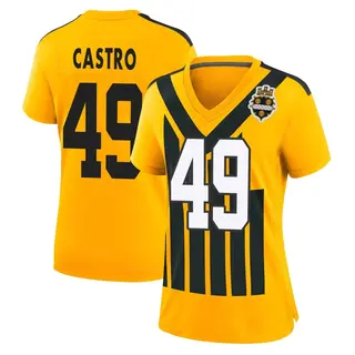 Pittsburgh Steelers Women's Sebastian Castro Game Alternate 1933 Throwback Jersey - Gold