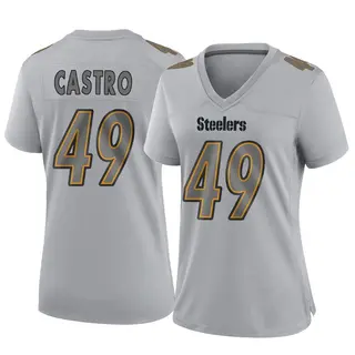 Pittsburgh Steelers Women's Sebastian Castro Game Atmosphere Fashion Jersey - Gray
