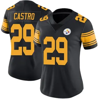 Pittsburgh Steelers Women's Sebastian Castro Limited Color Rush Jersey - Black