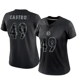 Pittsburgh Steelers Women's Sebastian Castro Limited Reflective Jersey - Black