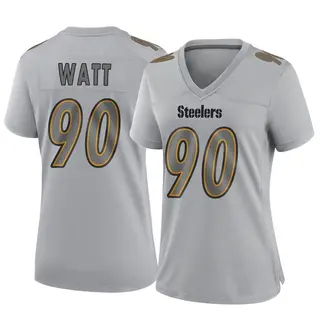 Pittsburgh Steelers Women's T.J. Watt Game Atmosphere Fashion Jersey - Gray