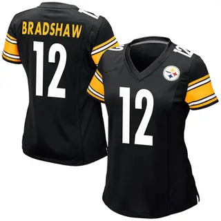 Pittsburgh Steelers Women's Terry Bradshaw Game Team Color Jersey - Black