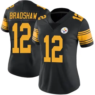 Pittsburgh Steelers Women's Terry Bradshaw Limited Color Rush Jersey - Black