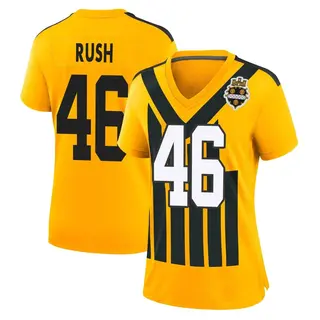 Pittsburgh Steelers Women's Thomas Rush Game Alternate 1933 Throwback Jersey - Gold