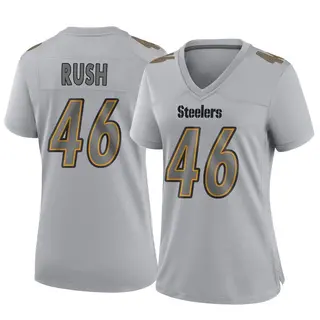 Pittsburgh Steelers Women's Thomas Rush Game Atmosphere Fashion Jersey - Gray
