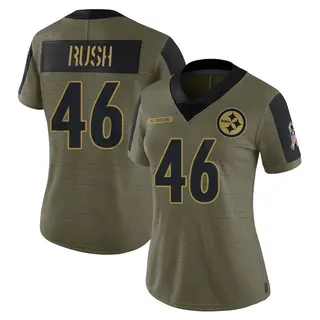 Pittsburgh Steelers Women's Thomas Rush Limited 2021 Salute To Service Jersey - Olive