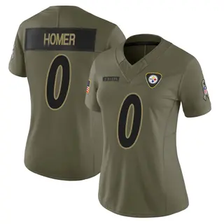 Pittsburgh Steelers Women's Travis Homer Limited 2025 Salute to Service Jersey - Olive