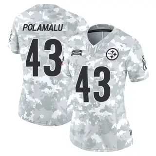 Pittsburgh Steelers Women's Troy Polamalu Limited 2024 Salute to Service Jersey - Arctic Camo