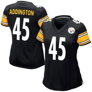 Pittsburgh Steelers Women's Tucker Addington Game Team Color Jersey - Black