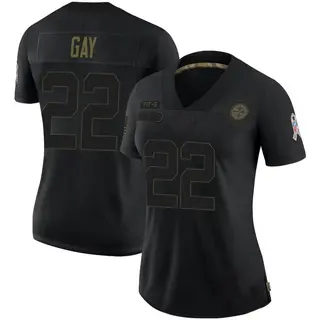 Pittsburgh Steelers Women's William Gay Limited 2020 Salute To Service Jersey - Black