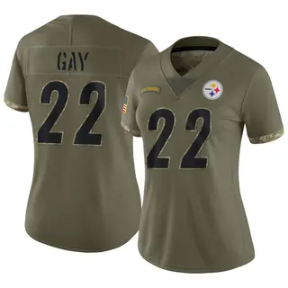 Pittsburgh Steelers Women's William Gay Limited 2022 Salute To Service Jersey - Olive
