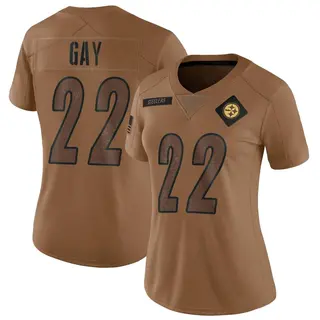 Pittsburgh Steelers Women's William Gay Limited 2023 Salute To Service Jersey - Brown