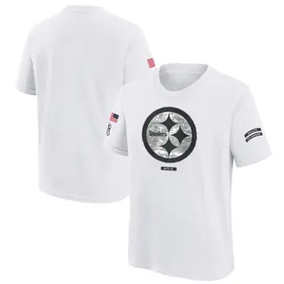 Pittsburgh Steelers Youth 2024 Salute To Service T-Shirt - White