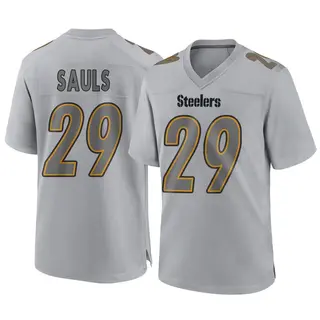 Pittsburgh Steelers Youth Ben Sauls Game Atmosphere Fashion Jersey - Gray