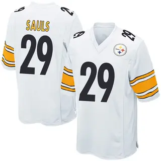 Pittsburgh Steelers Youth Ben Sauls Game Jersey - White