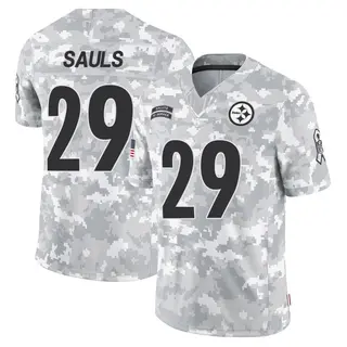 Pittsburgh Steelers Youth Ben Sauls Limited 2024 Salute to Service Jersey - Arctic Camo