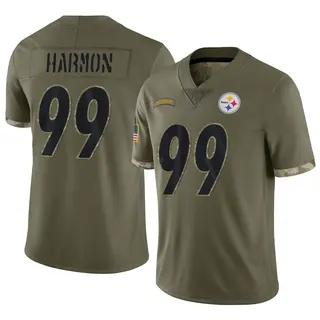 Pittsburgh Steelers Youth Derrick Harmon Limited 2022 Salute To Service Jersey - Olive